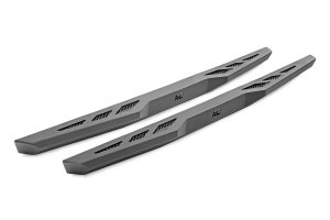 Ford Bronco Rock Sliders - Rough Country - Heavy Duty - Flat Black - '21-'25